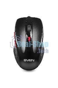 Мышь беспроводная SVEN RX-450W черный, 3200 dpi, радиоканал, USB, кнопки - 6