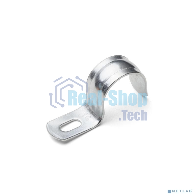 Скоба крепежная однолапковая Fortisflex СМО d16-17 мм метал. оцинк. (уп. 100 шт)