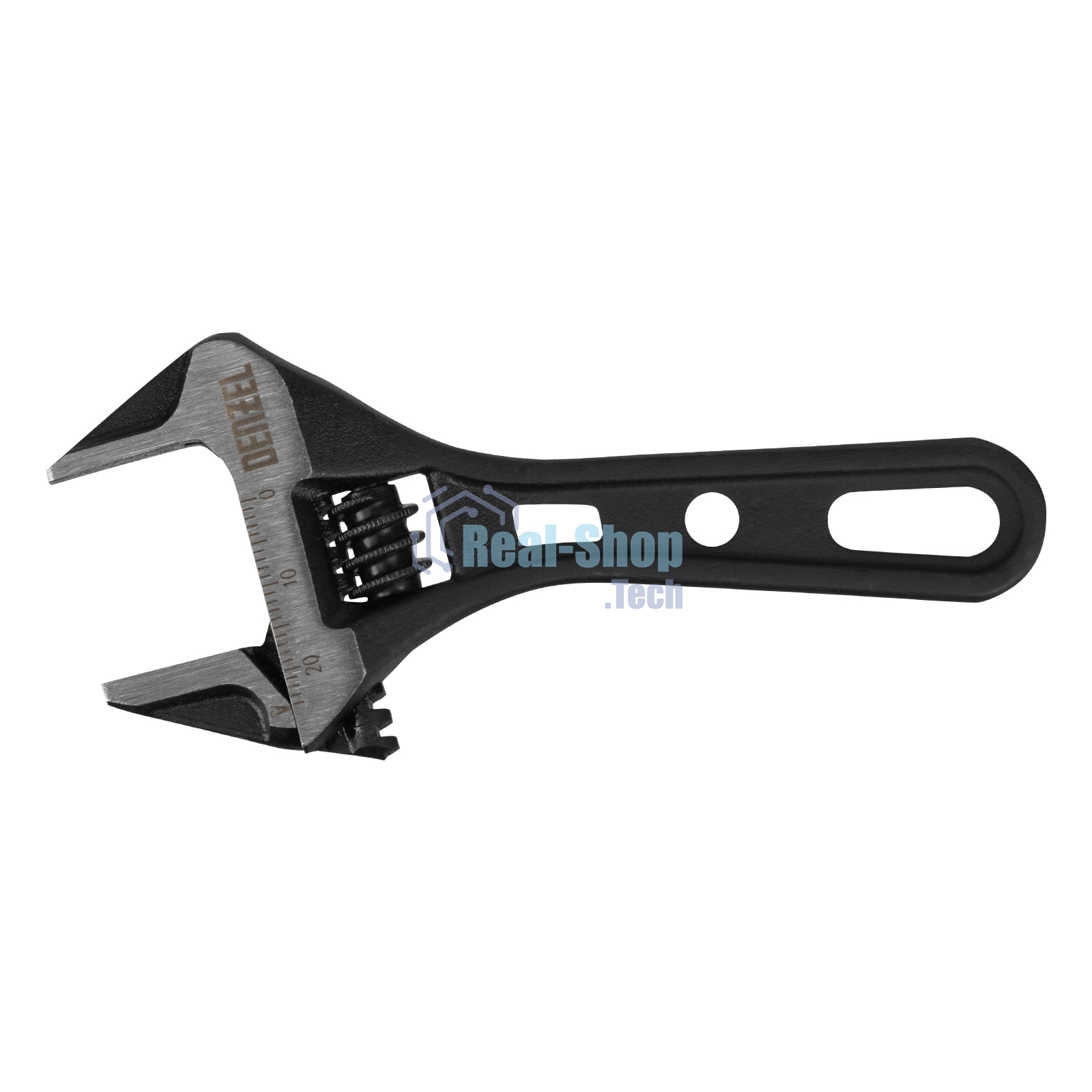 Ключ разводной Denzel 115 мм, CrV, кованый, укороченная рукоятка