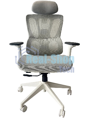 Кресло Cactus CS-CHR-MC02GY серый, сетка, подголовник