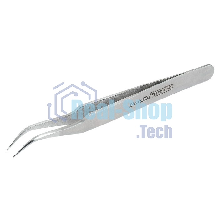 Пинцет Pro'sKit 1PK-104T антимагнитный, изогнутый 120мм
