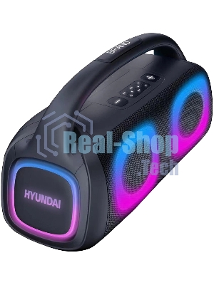 Колонка портативная Hyundai H-PS1027 черный 80W 2.0 BT 10м 3600mAh