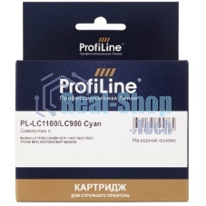 Картридж струйный ProfiLine ProfiLine для принтеров Brother PL-LC1100/LC980C DCP -145C/165C/195С/375CW MFC-250C/290C/DCP-6690CW Cyan водн