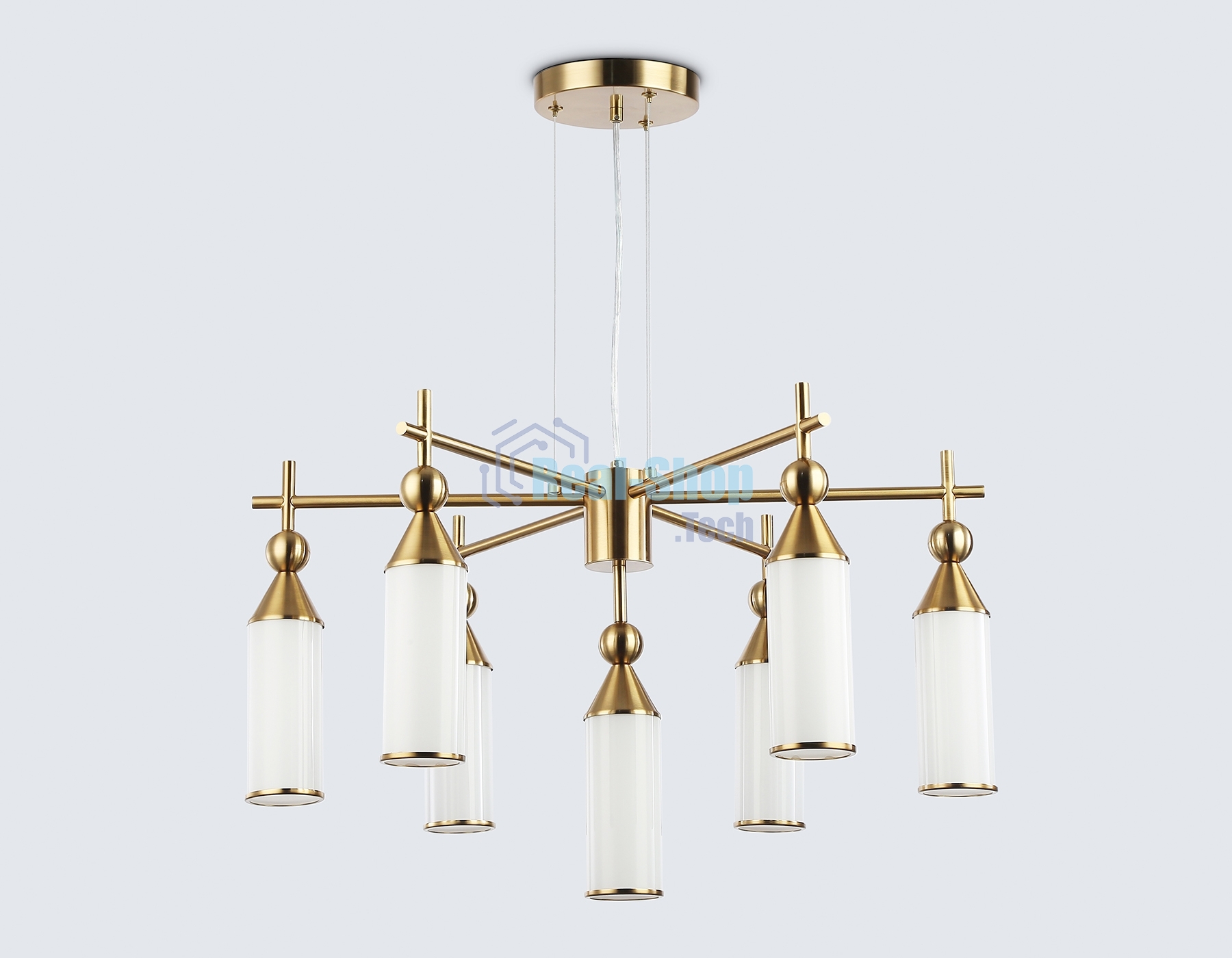 Люстра Ambrella light LH55278/7 BS/FR латунь/белый матовый E14*7 max 40W D640*1390