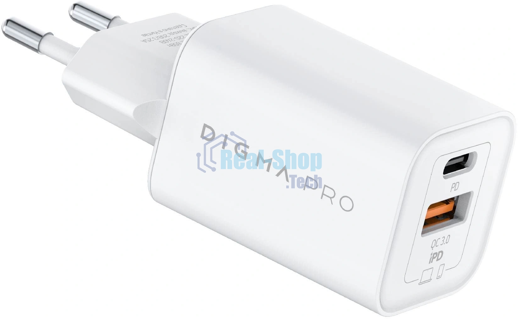 Сетевое зарядное устройство Digma Pro DPW6C 65W 3.25A (PD+QC) USB-C/USB-A универсальное белый (DPW6С6GX11WH)