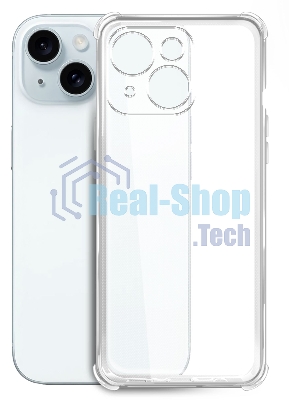 Чехол (клип-кейс) BoraSCO для Apple iPhone 15 Plus прозрачный