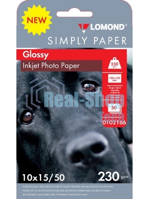 Бумага Lomond Simply 0102166 10x15/230г/м2/50л./белый CIE148% глянцевое для струйной печати