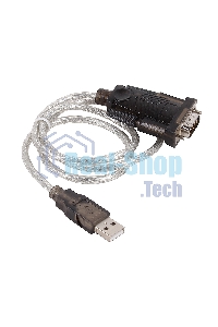 Кабель-адаптер USB AM <-> COM DB9M(RS232) Orient USS-101N18, chipset Prolific PL2303TA, поддержка Win 8/8.1, 1.8м, крепление винты