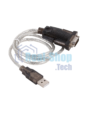 Кабель-адаптер USB AM <-> COM DB9M(RS232) Orient USS-101N18, chipset Prolific PL2303TA, поддержка Win 8/8.1, 1.8м, крепление винты