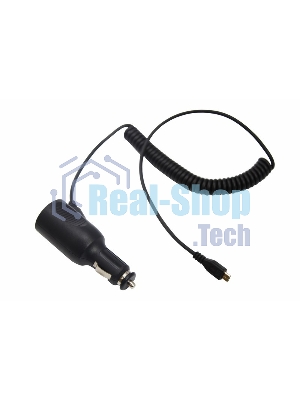 Автозарядка с индикатором Rexant microUSB (АЗУ) (5 V, 2000 mA) шнур спираль до 2 м