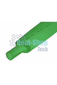 Термоусаживаемая трубка Rexant 50,0/25,0 мм, зеленая, упаковка 10 шт. по 1 м
