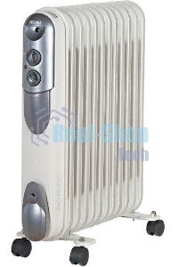 Обогреватель масляный Ресанта ОМПТ-12Н (12 секций) белый, 2500 Вт, 25 м2, термостат 67/3/5