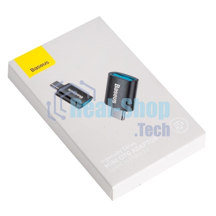 Переходник BASEUS Ingenuity Series Mini OTG, Type-C - USB-A 3.1, черный