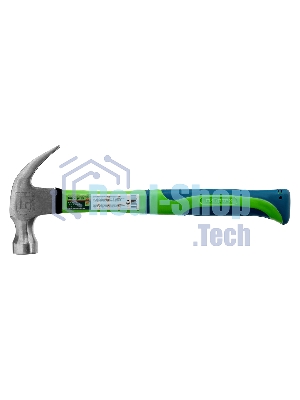 Молоток-гвоздодер Сибртех, 450г, фибергласовая обрезиненная рукоятка