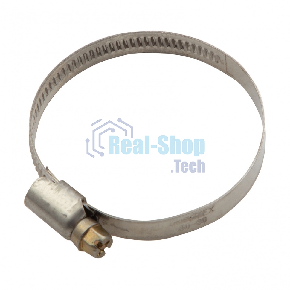 Хомуты Сибртех нержав. сталь, стандартное болтовое крепление 40-60 мм, ширина 9 мм, 50 шт. 47583