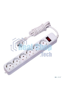 Сетевой фильтр EKF UFP10-375-6-03 6x3 м 10А/2,2 кВт с выкл. c/з ПВС 3х0,75 Блокбастер EKF PROxima