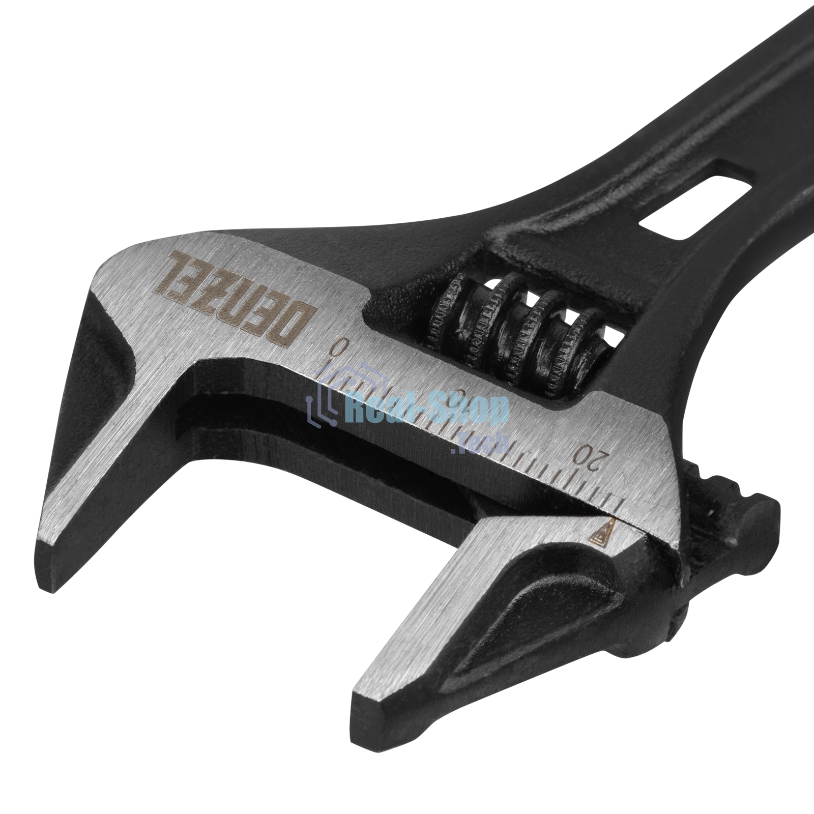 Ключ разводной Denzel 115 мм, CrV, кованый, укороченная рукоятка