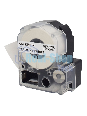 Картридж ленточный Cactus CS-LK7WBN черный шрифт, белый фон (36 мм, 9 м) для Epson LW1000P/Z700/Z900