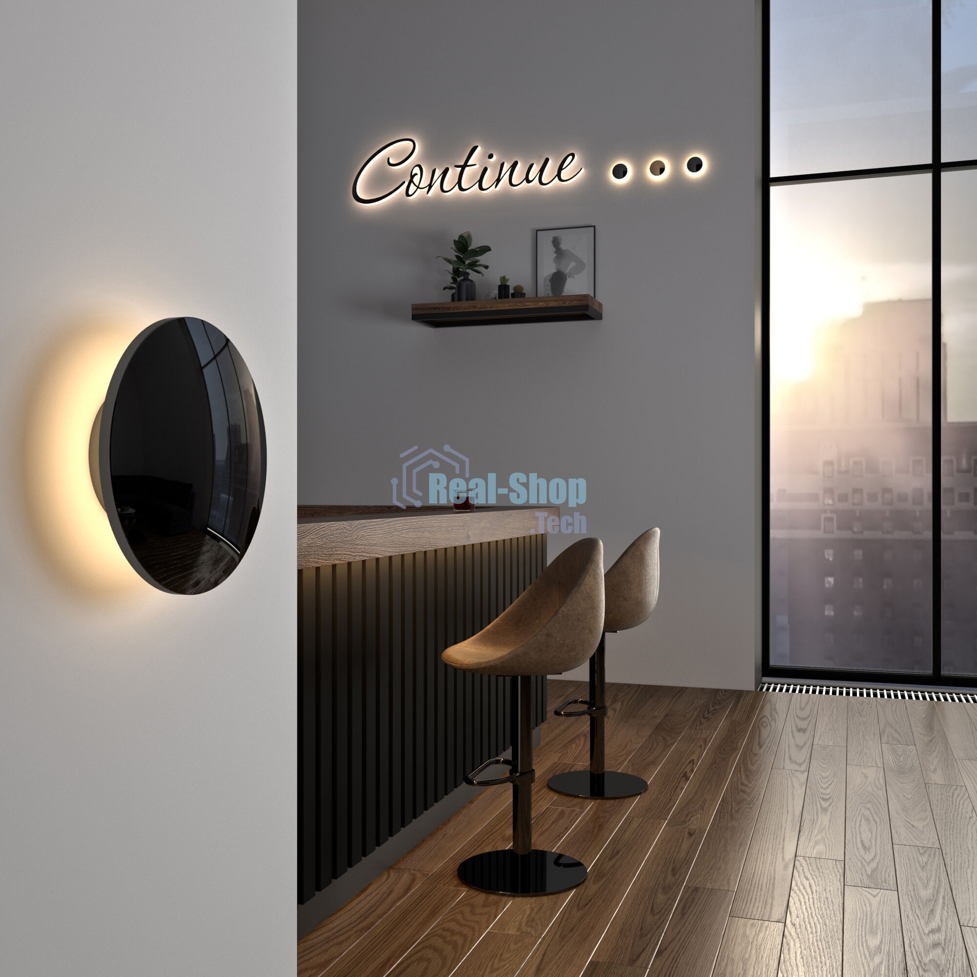 Светильник настенный светодиодный MRL LED 1126/ Mini Disc черный жемчуг
