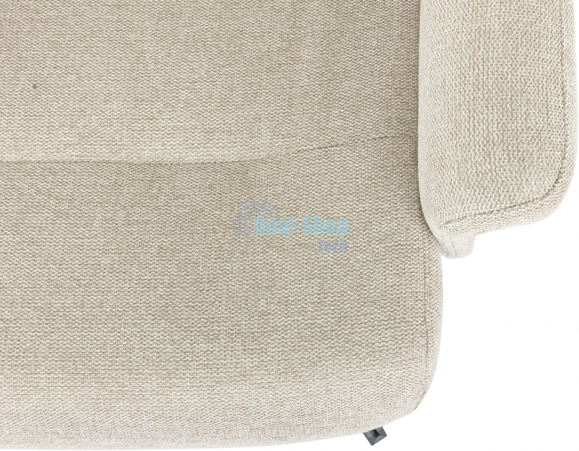 Кресло для дома Бюрократ Baron с пуфом бежевый, металл черный крестов. (_BARON/BEIGE)