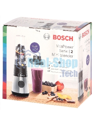 Блендер стационарный Bosch MMB2111S черный, 450 Вт, 1 скорость