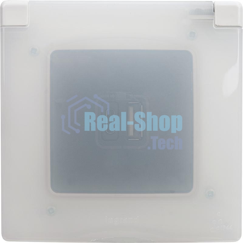 Рамка 1-м Etika IP44 с защ. крышкой белый Legrand 672550