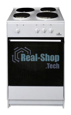 Плита электрическая Darina S EM 341 404 W белый/черный, конфорок 4 шт, духовка 50 л, 50 см x 85 см x 56 см