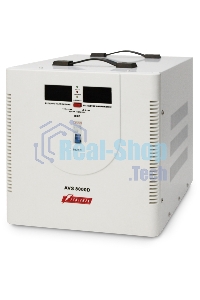 Стабилизатор напряжения Powerman AVS 8000D белый (8000ВА,40А,КПД 98%,циф. индикация вх./вых. напряж.)