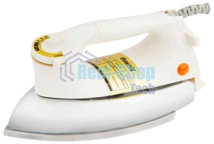 Утюг ЯРОМИР ЯР-003 белый Максимальная мощность 1400 Вт. Подошва из полированного алюминия. Автоматический контроль температуры нагрева. Индикатор нагрева утюга. Терморегулятор. Цвет: белый.