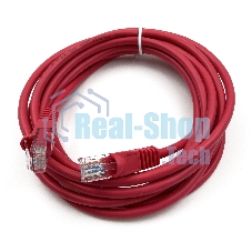 Патч-корд Buro UTP cat.5e 3м красный RJ-45 (m)-RJ-45 (m)