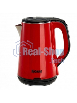 Чайник электрический ЯРОМИР ЯР-1059 пластик ДВОЙНАЯ СТЕНКА, красный: 1500 Вт, 1,8л(12)