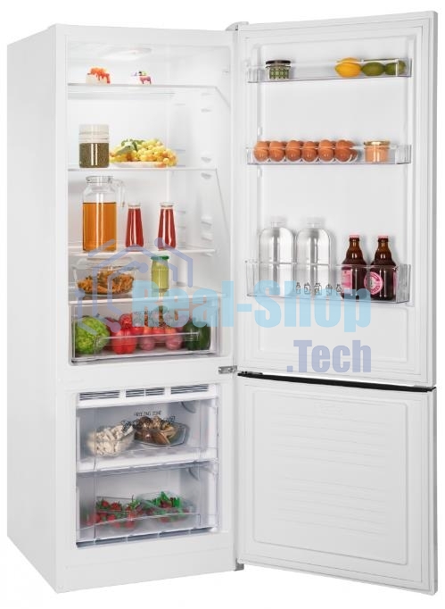 Холодильник Nordfrost NRB 122 W белый двухкамерный 205/70л морозилка снизу, капельная система