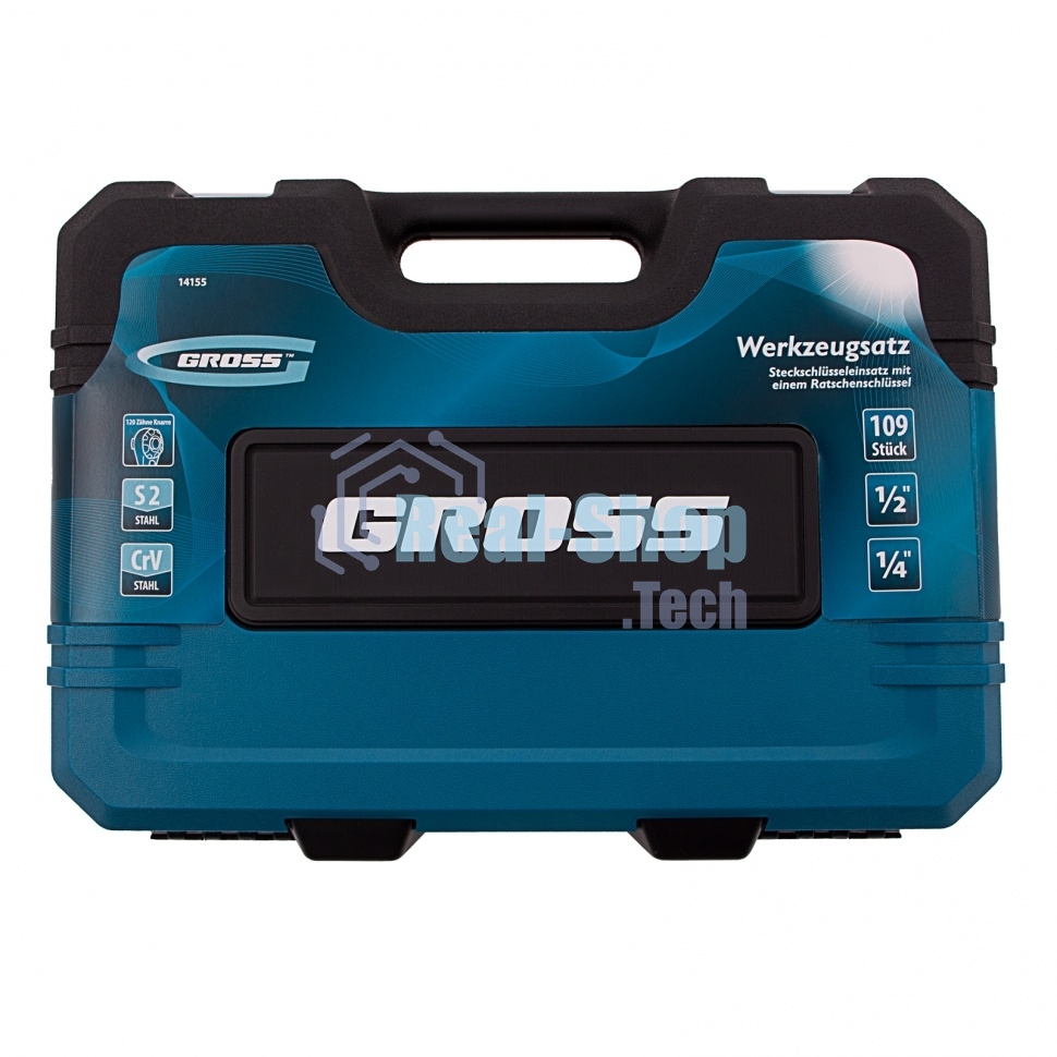 Набор инструментов Gross 109 предметов, 120 зубьев, CrV 1/4, 1/2