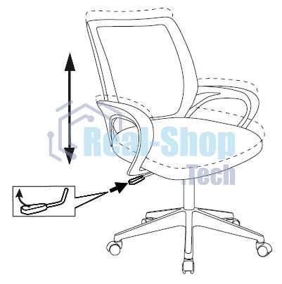 Кресло компьютерное Бюрократ CH-695NLT оранжевый TW-38-3 сиденье черный TW-11, сетка/ткань, крестовина пластик