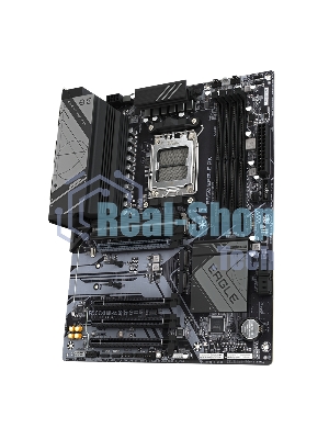 Материнская плата GIGABYTE B650 EAGLE AX (V1.1), AM5, AMD B650, 4xDDR5, 4xSATA, 3xM.2, 1xPCI-E 4.0 x16, 3xPCI-E 3.0 x1, 1xHDMI, 1xDP, 1x 1Gb LAN, 2xUSB 3.2 Gen 2, 1xUSB 3.2 Gen 1, 6xUSB 2.0, 3x3.5 мм, 7.1, Standard-ATX