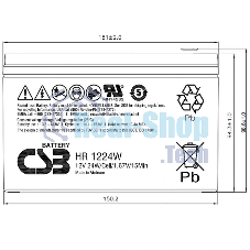 Батарея для ИБП CSB HR 1224W (12V, 5.5Ah)