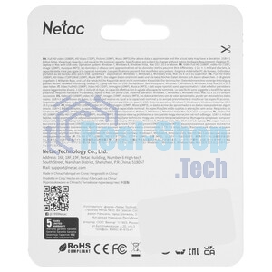 Флешка USB Netac U326 (NT03U326N-064G-20PN), 64Gb, USB 2.0, R/W 50/15, серебристый