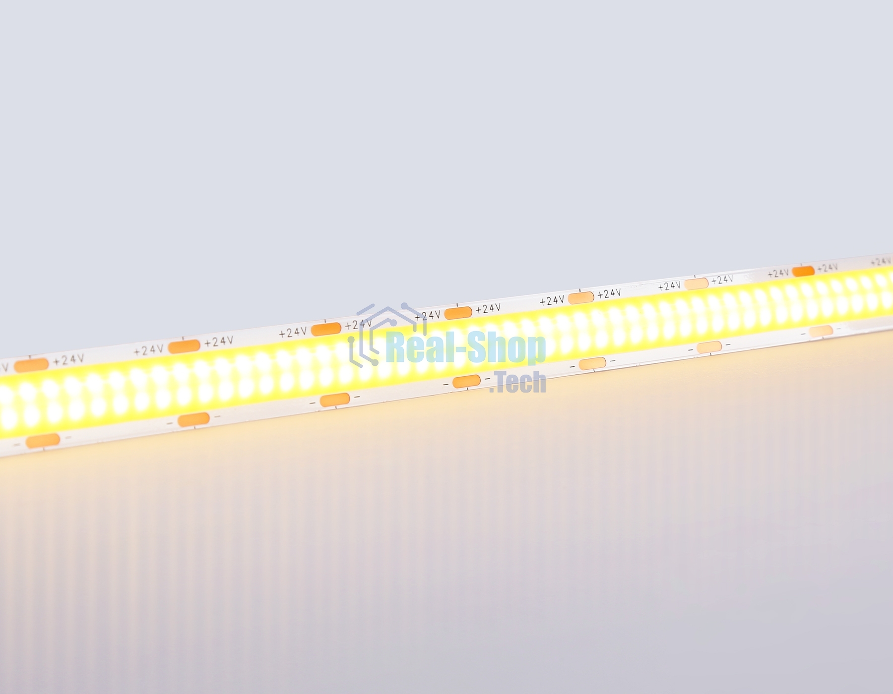 Светодиодная лента Ambrella light GS4801 COB 616Led/19W m/ 24V IP20 3000K/ 5m*12mm*2mm (2 конт.)
