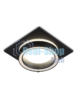 Светильник Ambrella light TN52422 BK/FR черный/белый матовый GX53 max 12W 105*105*45