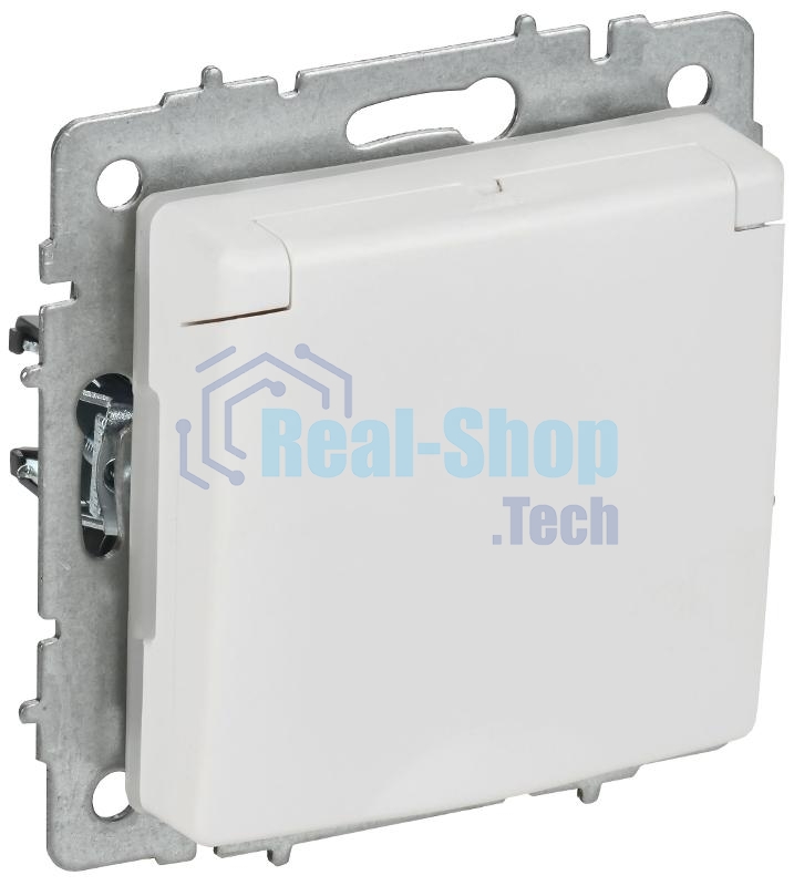 Розетка с з/к/ш с кр. 16А IP44 РСбш10-3-44-БрАБ а/б IEK. BRITE