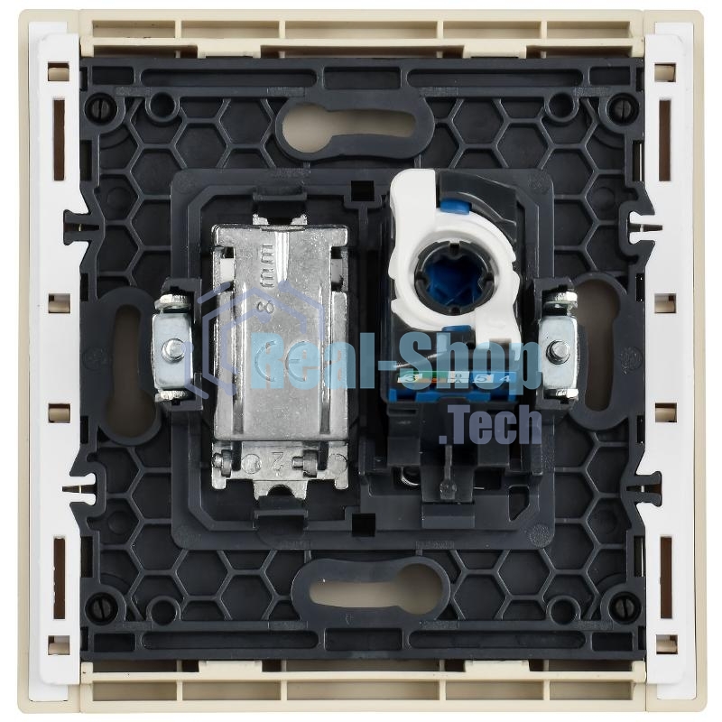 Розетка двойная TV+RJ45 кат.6 FP437 IEK FORTE&PIANO Ваниль