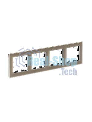 Рамка 4-м AtlasDesign Nature стекло шампань SchE ATN320504