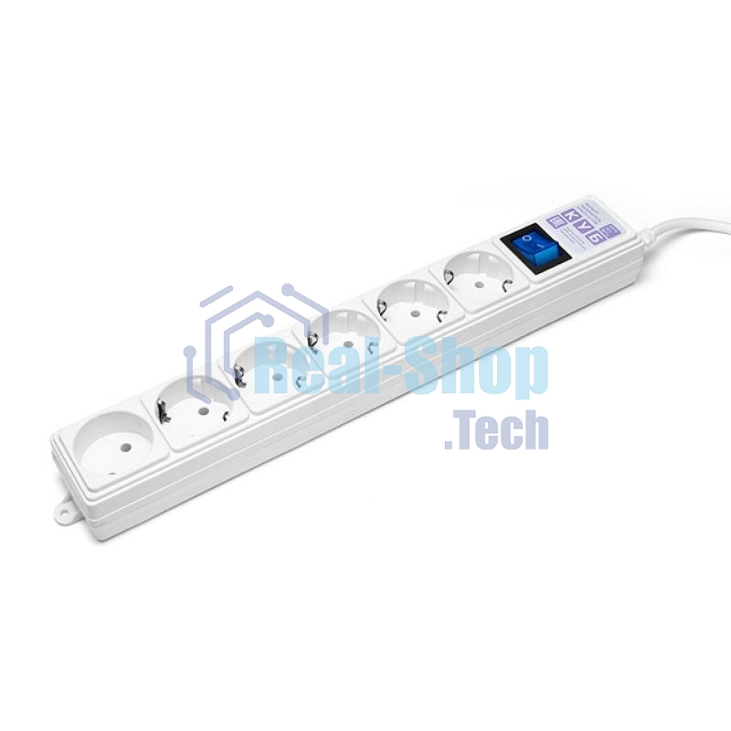 Сетевой фильтр Power Cube 1,9 м 6 розеток (белый) 16B/3,5 кВт