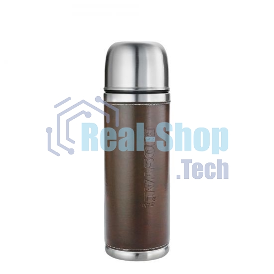 Термос Biostal-Охота NYP-750P, 0.7 л, узкое горло, с крышкой-чашкой, кож. вставка, доп. пробка (в уп. 12 шт) (в уп. 12 шт)&