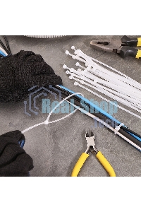 Хомут-стяжкa нейлоновая с тройным замком Rexant 300x3,6 мм, белая, упаковка 100 шт.