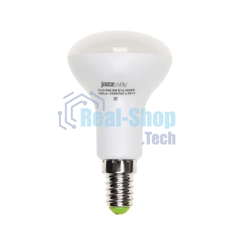 Лампа светодиодная JazzWay PLED-ECO-R50 5Вт 4000К белый E14 400лм 220-240В