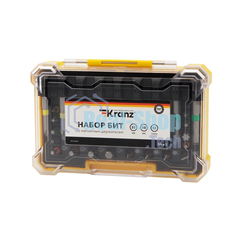 Набор бит Kranz с магнитным держателем 25-50 мм, 49 шт. (50 шт./уп.)