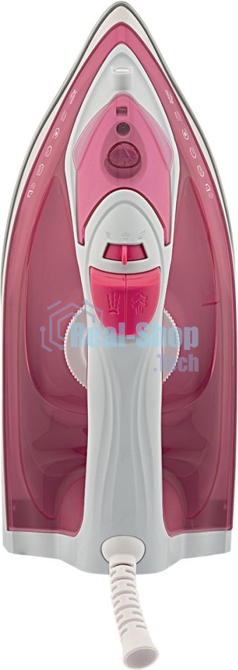 Утюг Scarlett SC-SI30K56 (розовый)Мощность, Вт: 2400; Световой индикатор работы: Да; Регулируемый пар до г/мин: 35; Паровой удар до г/мин: 140; Резервуар для воды, мл: 280; Функция разбрызгивания воды: Да; Терморегулятор: Да; Вертикальное отпаривание: Да;