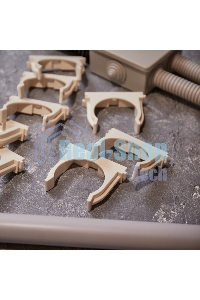 Крепеж-клипса для монтажного пистолета Rexant Ø 50 мм, белая (25 шт/уп)