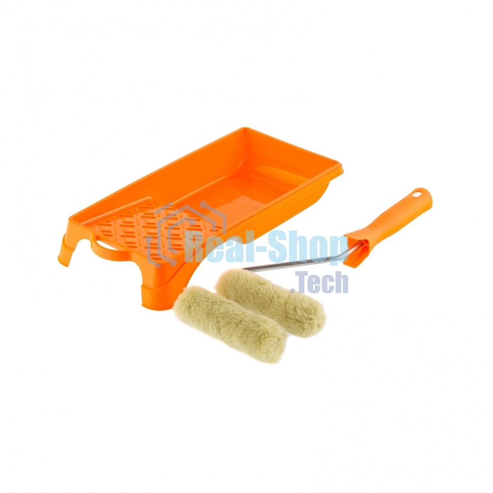 Малярный набор Сибртех для фасадных работ: кювета 150 мм х 290 мм и мини-валик 110 мм